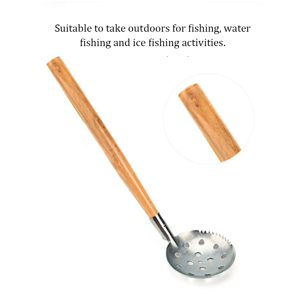 Ложка морозостойкий совок Портативное удобное сито для рыбы с длинной ручкой