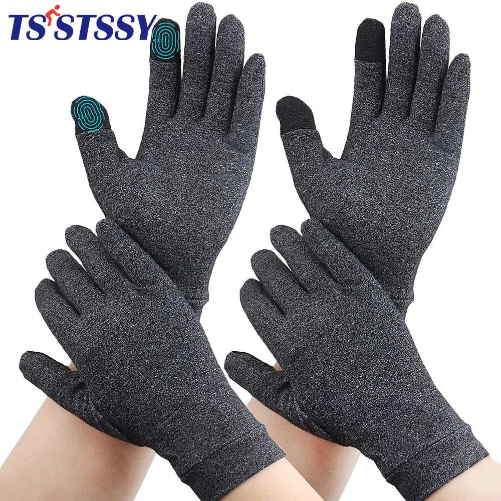1 Пара перчаток от артрита, перчатки с сенсорным экраном, компрессионные перчатки для лечения артрита и снятия боли в суставах, теплая зима