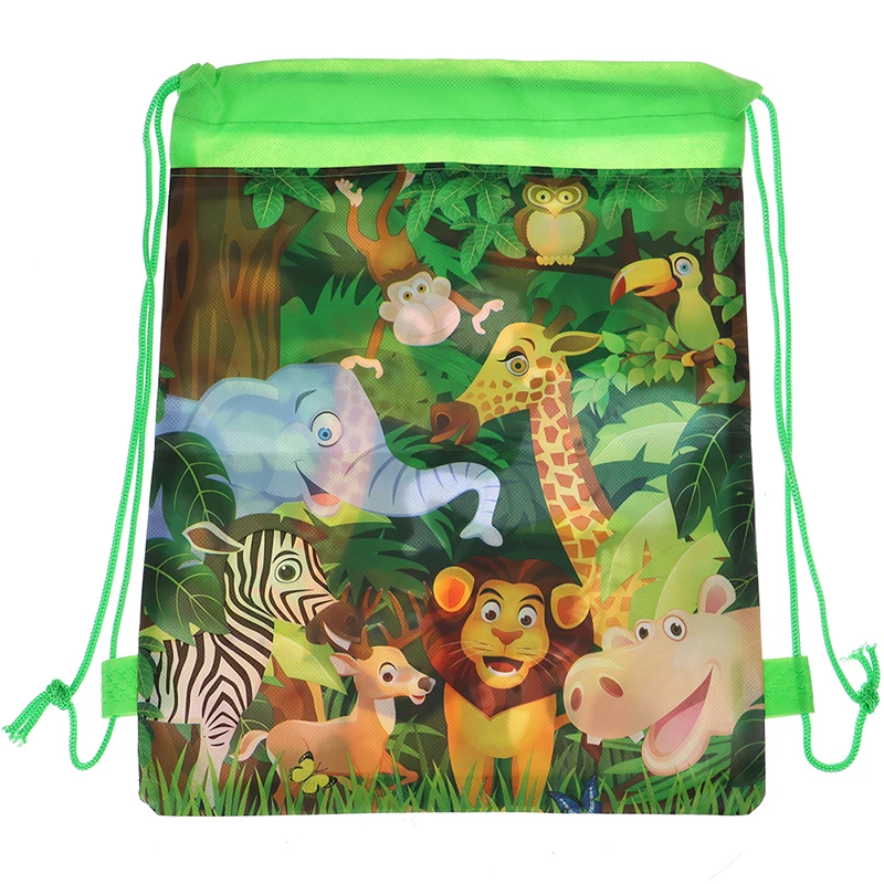 1 шт. Модная сумка на шнурке с животными для мальчиков и девочек, рюкзак, школьный рюкзак
