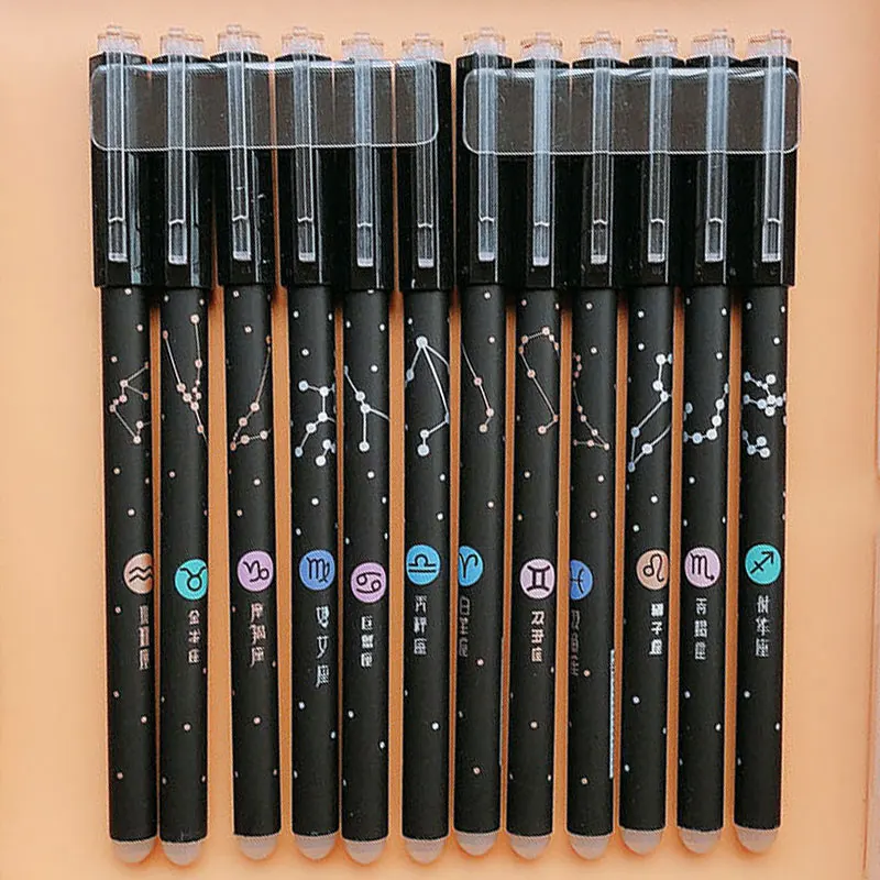 120шт Созвездие Звездное Небо Стираемая Гелевая ручка 0,5 мм Стираемая ручка Для Заправки Стержней Моющаяся ручка Школьные Канцелярские принадлежности