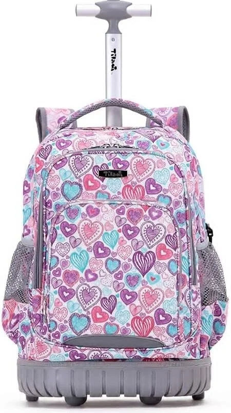18-дюймовый школьный рюкзак на колесиках, рюкзак на колесиках для девочек, детский школьный рюкзак на колесиках, дорожная тележка, рюкзаки, сумка для подростков