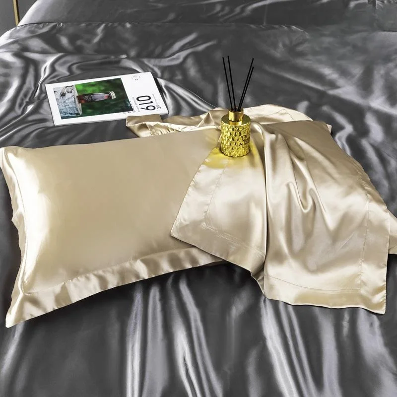 2 X шелковая наволочка 48X74 Декоративные подушки для дивана в спальне отеля, роскошные мягкие гладкие подушки для домашнего декора, наволочка для сна