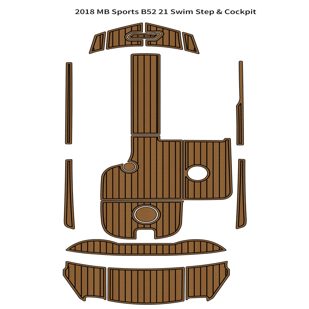 2018 MB Sports B52 21 Коврик для плавания в кокпите из пены EVA, коврик для пола из тикового дерева