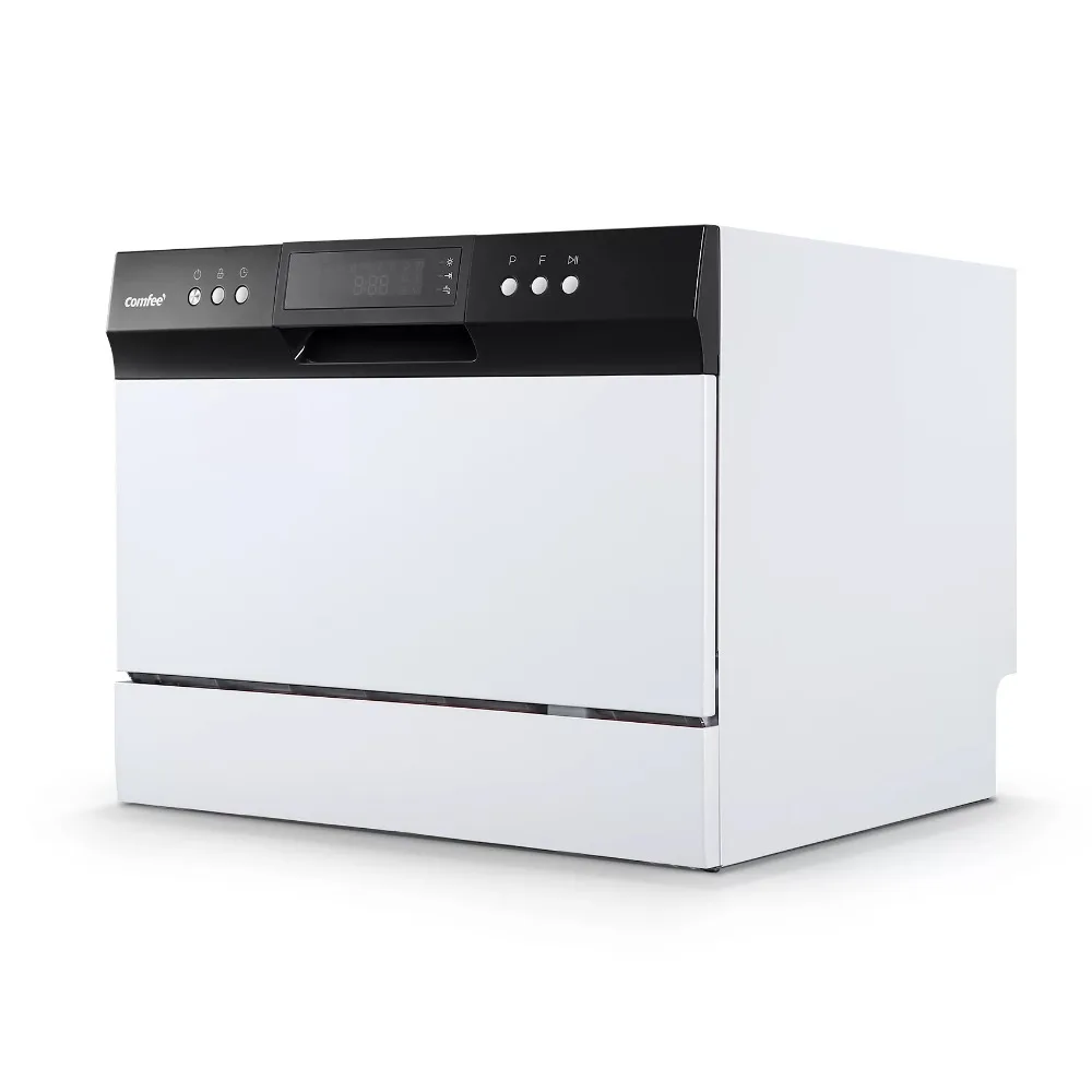 2023 Новая Компактная Посудомоечная машина Comfee на 6 мест EnergyStar с 8 режимами очистки, CDC22P1ABB, Черный