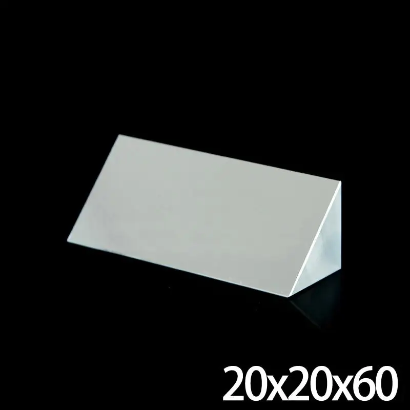 20x20x60 мм Оптическое Стекло Треугольной Формы Lsosceles K9 Prism С Отражающей Пленкой Медицина