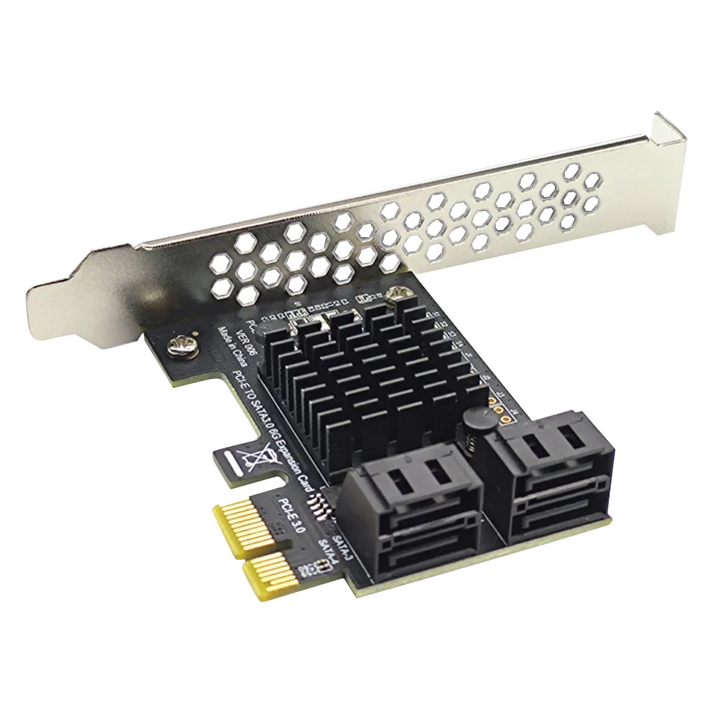 4 Порта SATA III PCIe Карта расширения 6 Гбит/с SATA 3,0 для PCI-e 1X Карта контроллера PCI Express Адаптер Дополнительная карта PCI-E X4 X8 X16
