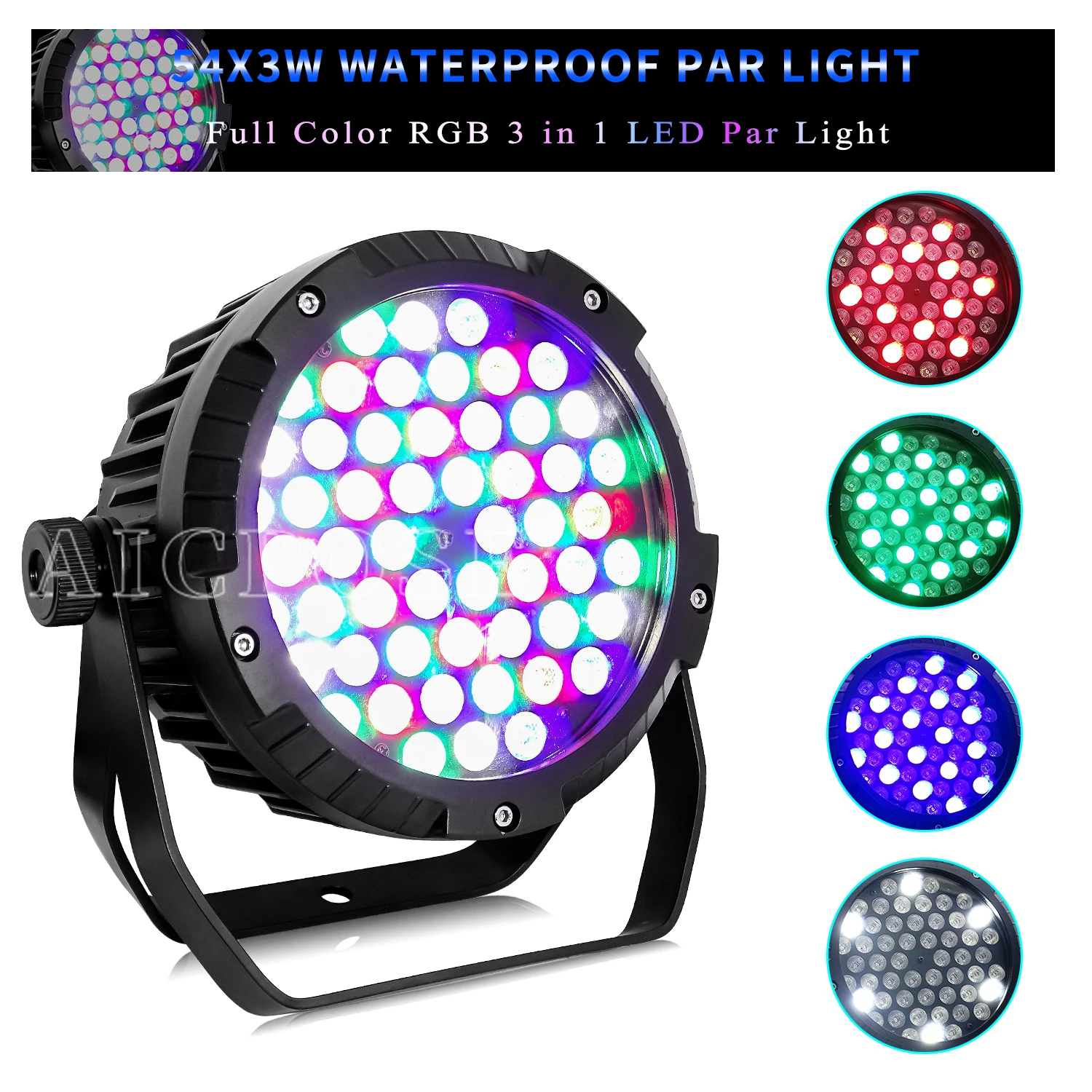 54x3 Вт Наружный водонепроницаемый номинальный светильник RGBW, четырехцветный светодиодный сценический светильник с управлением DMX512 для освещения сцены DJ Disco