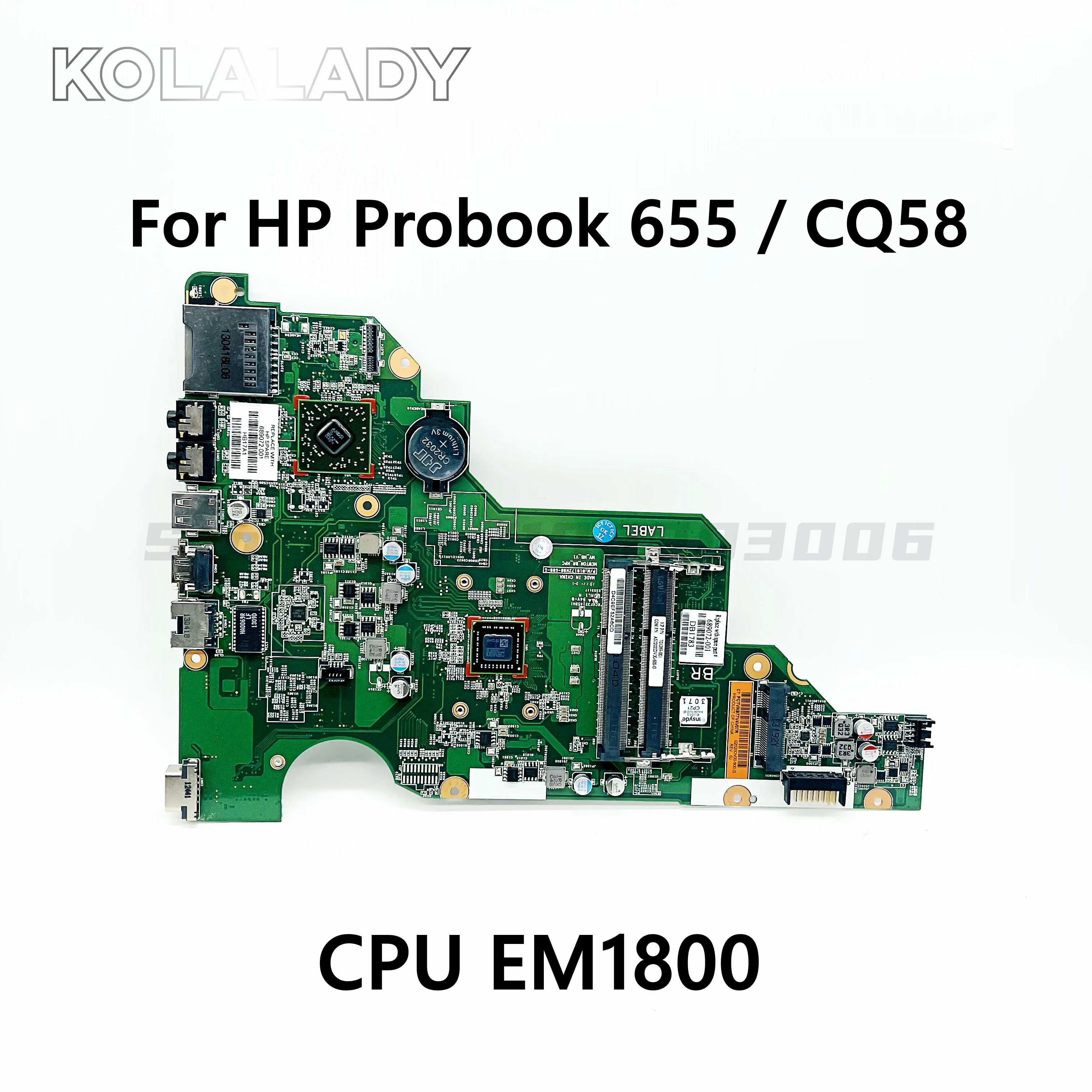 689072-001 Для HP Probook 655 CQ58 010172W00 689072-501 EM1800 DDR3 материнская плата ноутбука Материнская плата полный тест 100% работы