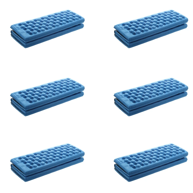 6X Персонализированная Складная водонепроницаемая подушка для сиденья из пенопласта (синяя)