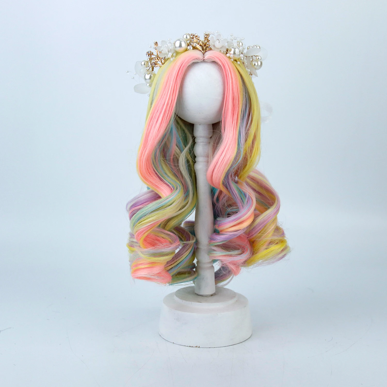 Aidolla 18-дюймовая американская кукла, Парик с волосами, Длинные Вьющиеся волосы, Аксессуары для куклы 