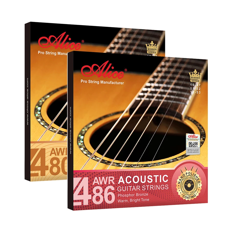 Alice AWR480 AWR486 Многослойное Нанопокрытие С Антикоррозийным покрытием Для акустической гитары с длительным сроком службы 1-6
