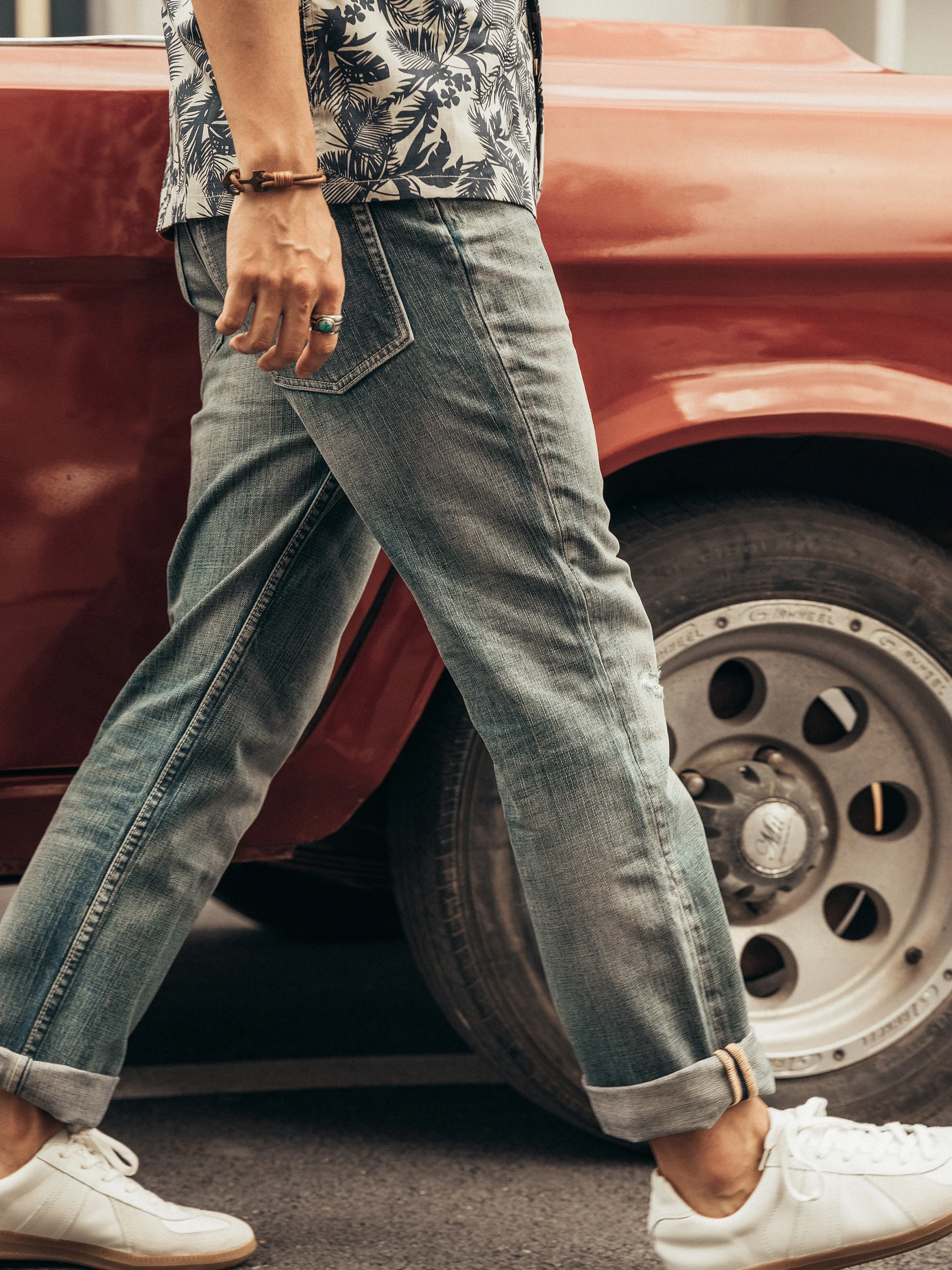 D10 RedTornado Хорошего качества, выстиранные облегающие джинсовые брюки из 100% хлопка, плотные джинсовые 13 унций