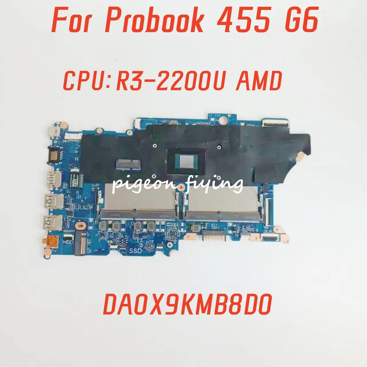 DA0X9KMB8D0 для материнской платы ноутбука Hp Probook 455 G6 Процессор: R3-2200U AMD, 100% протестирован, полностью в порядке