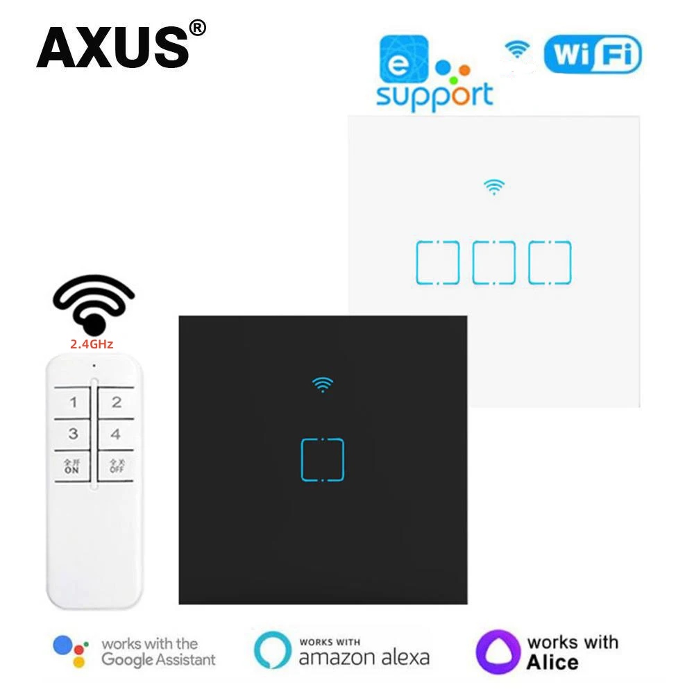 eWeLink Smart Life Выключатель света WiFi Bluetooth RF433 Сенсорный Выключатель Света Alexa Alice Google Voice Control Установка Нейтрального провода