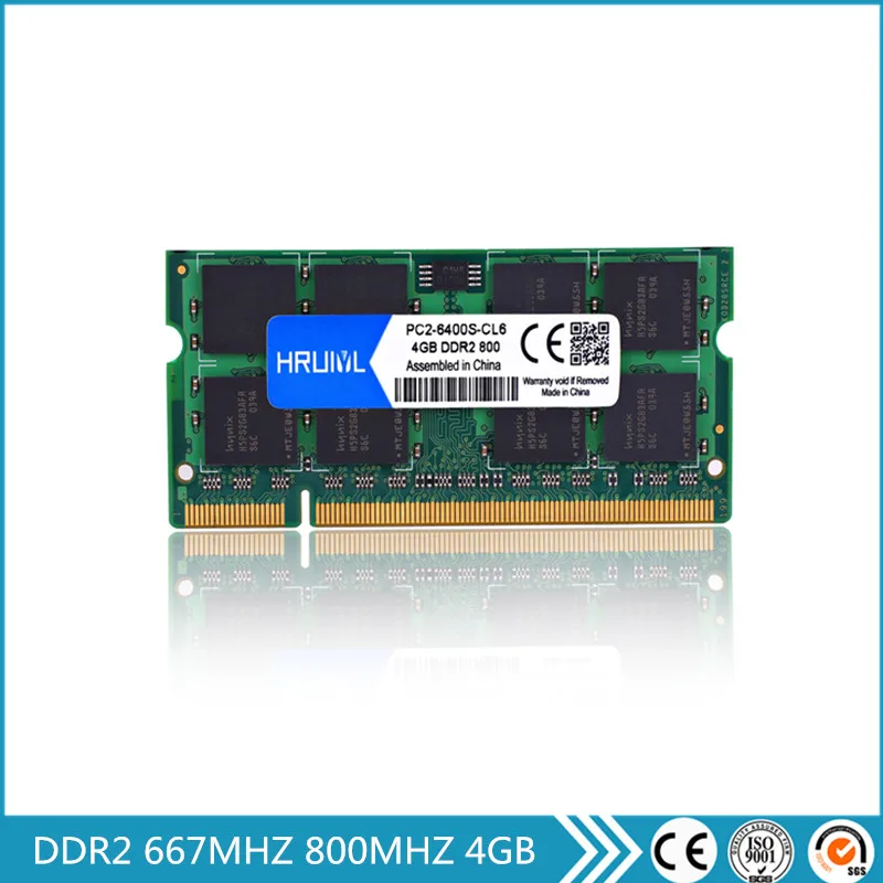 HRUIYL DDR2 667 МГц 800 МГц 4 ГБ оперативной памяти Для Ноутбука Notebook PC2-5300S PC2-6400S SO-DIMM Memoria DDR 2 4G Ram