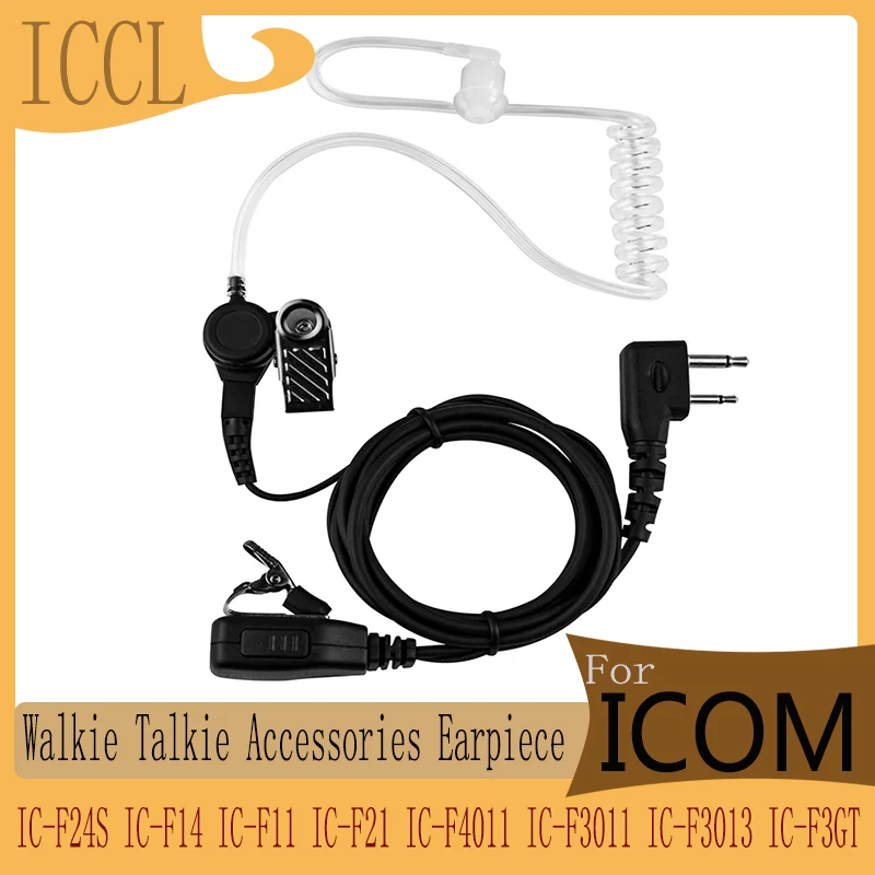 ICCL Наушник для ICOM IC-F1100DS IC-F24S IC-F14 IC-F11 IC-F21 IC-F4011 IC-F3011 IC-F3013 IC-F3GT Гарнитура для портативной рации
