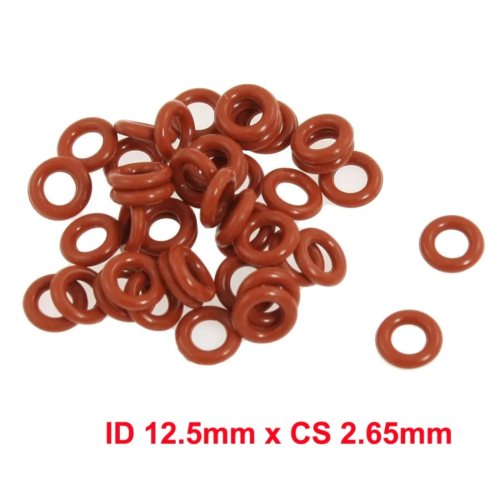 ID 12,5 мм x CS 2,65 мм силиконовое уплотнительное кольцо резиновая уплотнительная прокладка уплотнительное кольцо красный