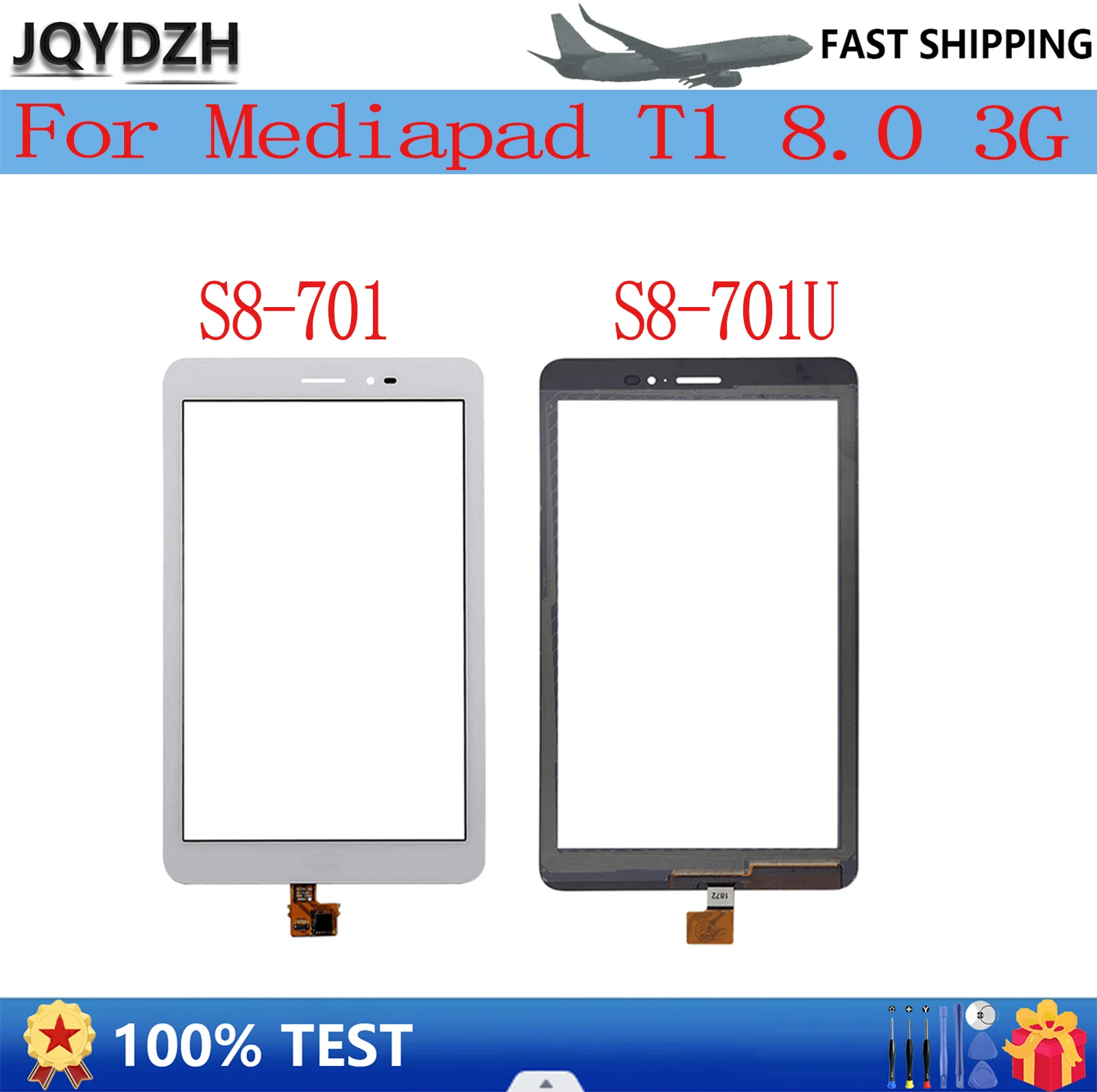 JQYDZH для Mediapad T1 8.0 3G S8-701u Honor Pad T1 S8-701 сенсорный стеклянный внешний экран 100% тест