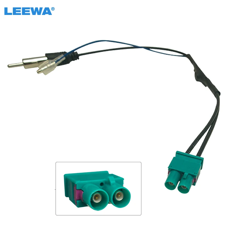 LEEWA OEM Двойной адаптер Радиоантенны FAKRA RF С усилителем для Volkswagen RNS510/RCD510/310/Golf/MK5/MK6/Passat B6/B7/Tiguan