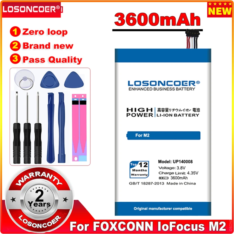 LOSONCOER 3600 мАч UP140008 Аккумулятор для сотового телефона Foxconn InFocus M2