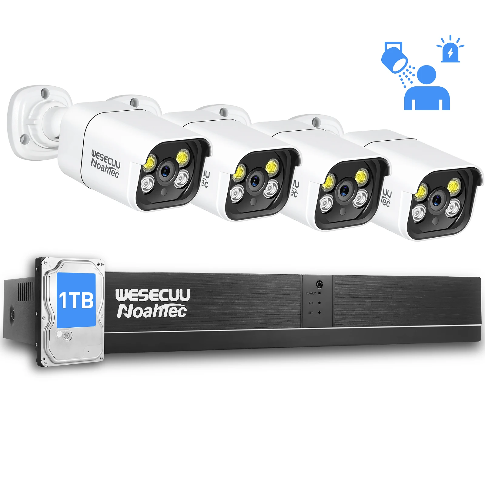 WESECUU Новый стиль видеонаблюдения poe ip camera kits комплекты сетевого видеонаблюдения ip camera 4K cctv camera kit
