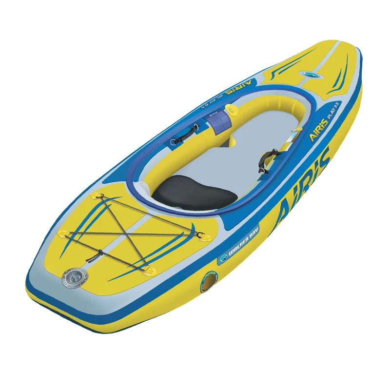 Zebec Kxone Компактное надувное рыболовное каноэ высокого давления для одного человека Airis Kayak с высоким задним сиденьем