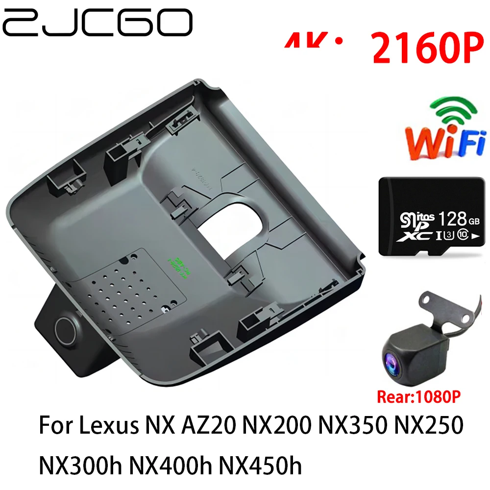 ZJCGO 4K Автомобильный Видеорегистратор Dash Cam Wifi Передняя Камера заднего Вида 2 Объектива 24h Монитор для Lexus NX AZ20 NX200 NX350 NX250 NX300h NX400h NX450h