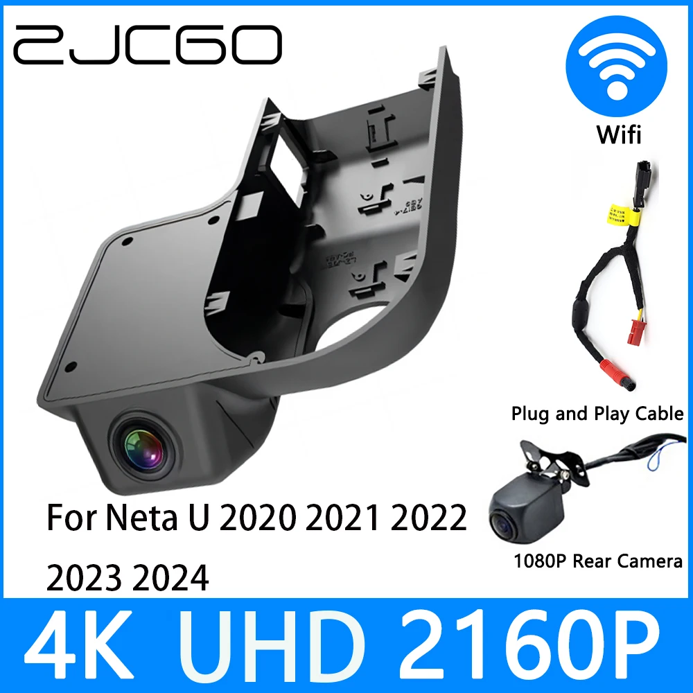 ZJCGO Dash Cam 4K UHD 2160P Автомобильный Видеорегистратор DVR Ночного Видения для Парковки Neta U 2020 2021 2022 2023 2024