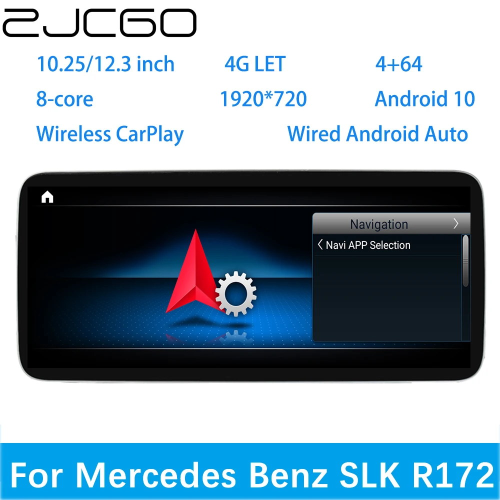 ZJCGO Автомобильный Мультимедийный Плеер Стерео GPS DVD Радио Навигация Android Экранная Система для Mercedes Benz SLK R172 SLK200 SLK300