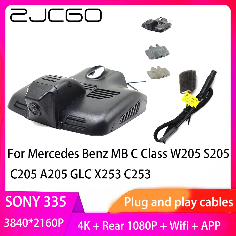 ZJCGO Подключи и Играй Видеорегистратор Dash Cam 4K 2160P Видеорегистратор для Mercedes Benz MB C Class W205 S205 C205 A205 GLC X253 C253