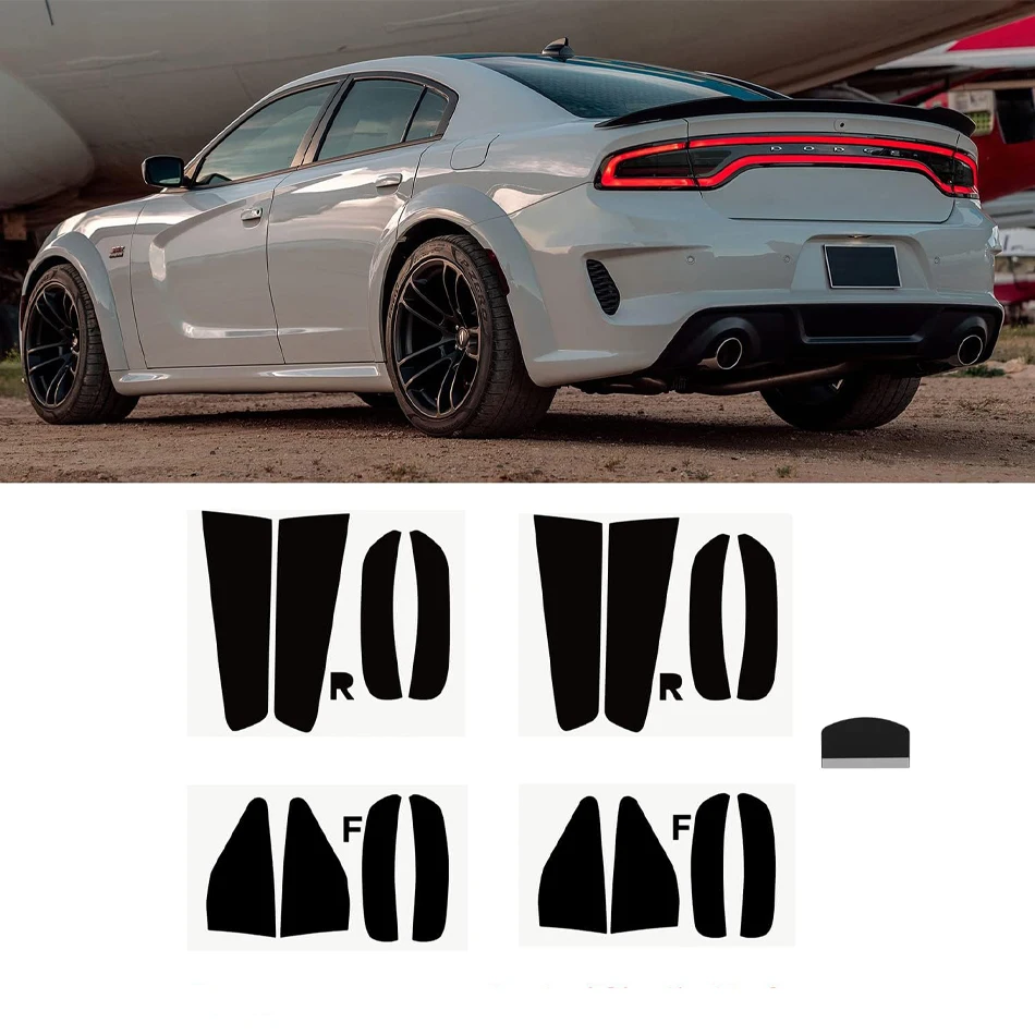 Автомобильные наклейки TENG MILE, пленки для наклеек на задние фонари, прокопченный винил, накладка на заднюю тонировку Для Dodge Charger 2015-2022 Аксессуары