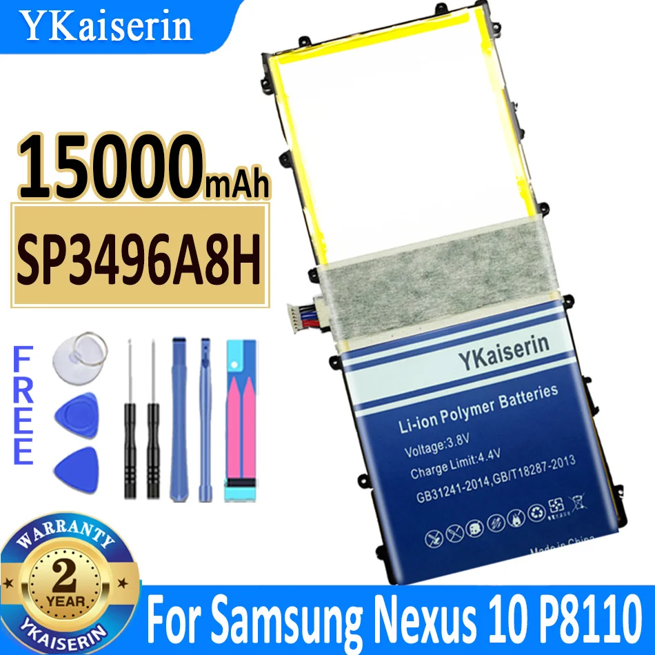 Аккумулятор для планшета YKaiserin SP3496A8H Для Samsung Google Nexus 10 Nexus10 GT-P8110 P8110 15000mah