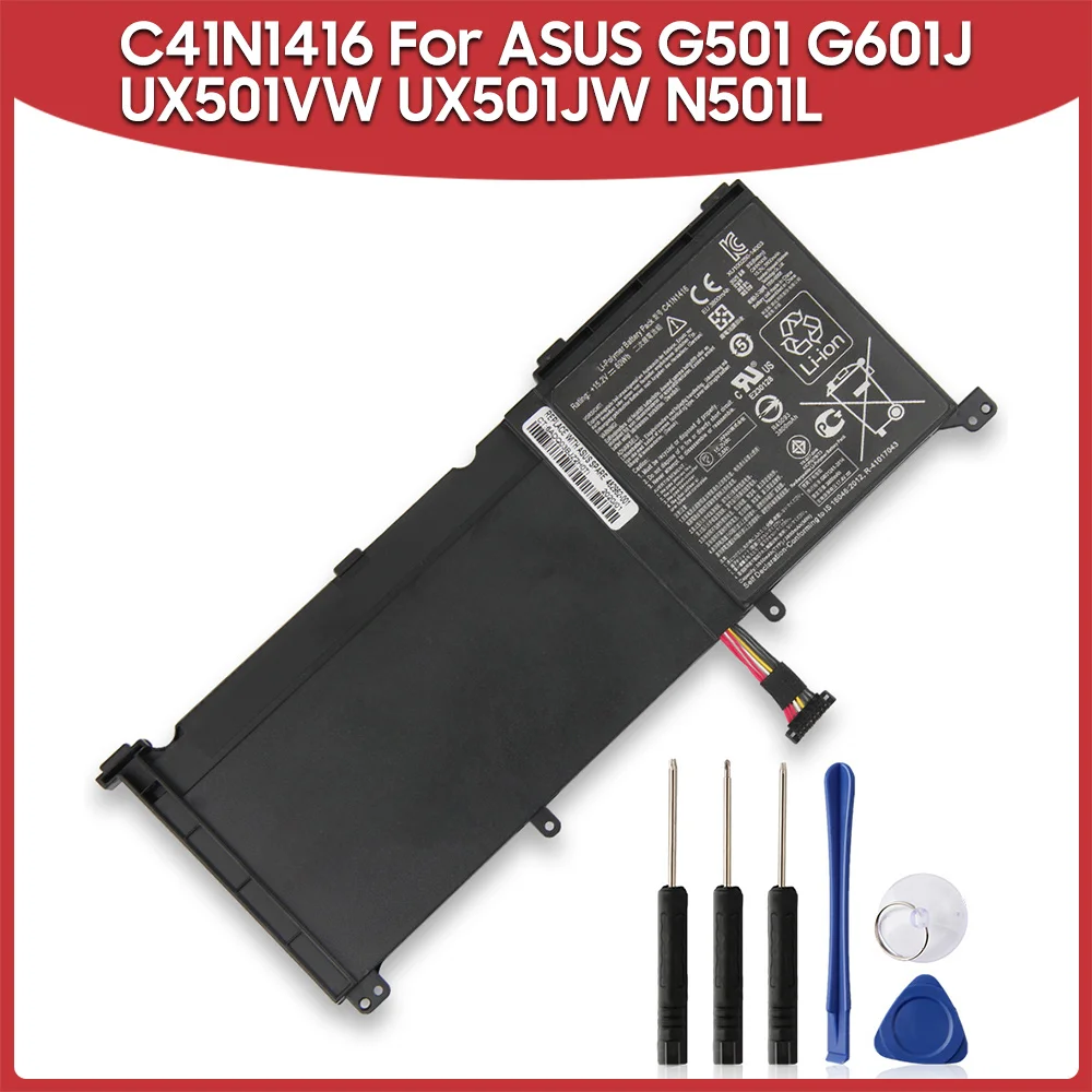 Аккумуляторная Батарея 3800 мАч C41N1416 Для ASUS G501 G601J UX501VW UX501JW N501L Аккумуляторные Батареи для ноутбуков с Инструментами
