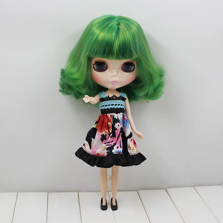 Бесплатная стоимость доставки Обнаженная кукла Блит, Фабричная кукла со Смешанными зелеными волосами, Подходит для DIY Смены игрушки BJD Для девочек