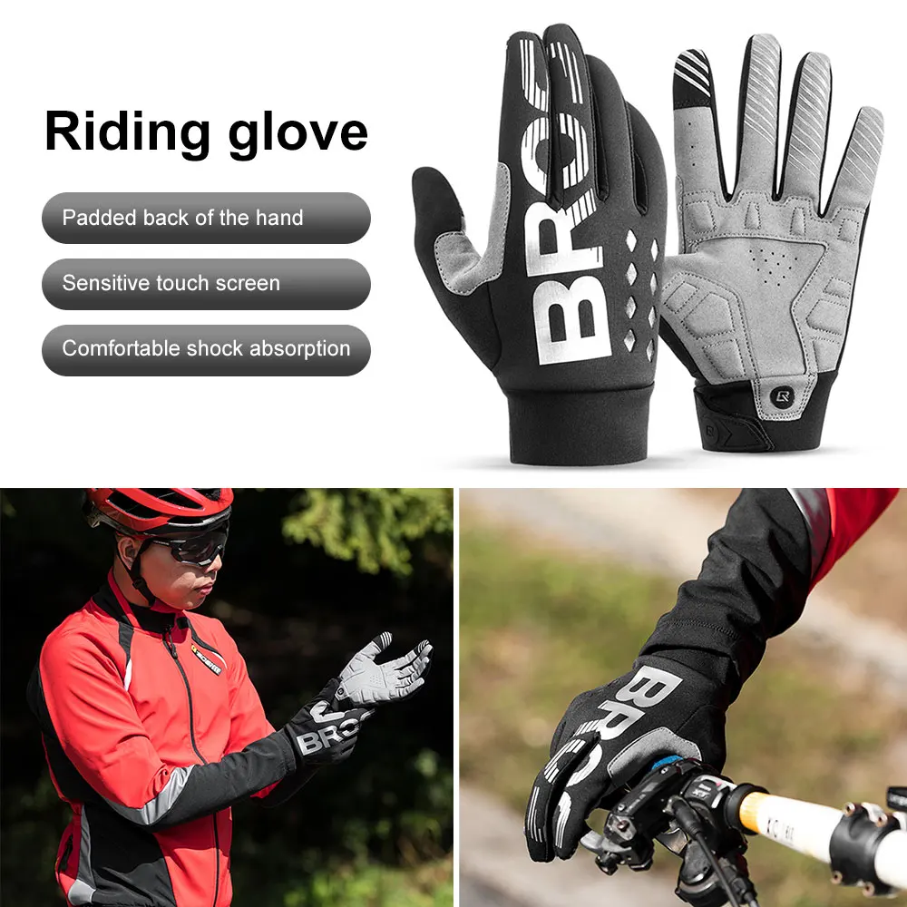Велосипедные перчатки, спортивные велосипедные перчатки с сенсорным экраном, Уличные перчатки с полными пальцами Для езды на мотоцикле, Рыбалки, Унисекс, перчатки для горных велосипедов