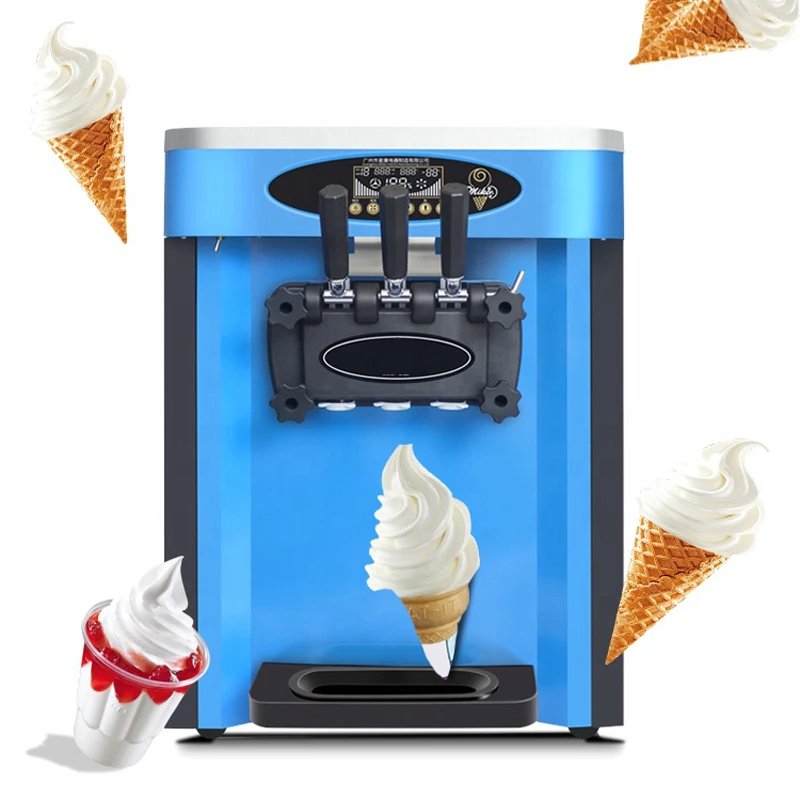 Вертикальная машина для приготовления мягкого мороженого со смешанным вкусом Изготовлена из нержавеющей стали и имеет более длительный срок службы