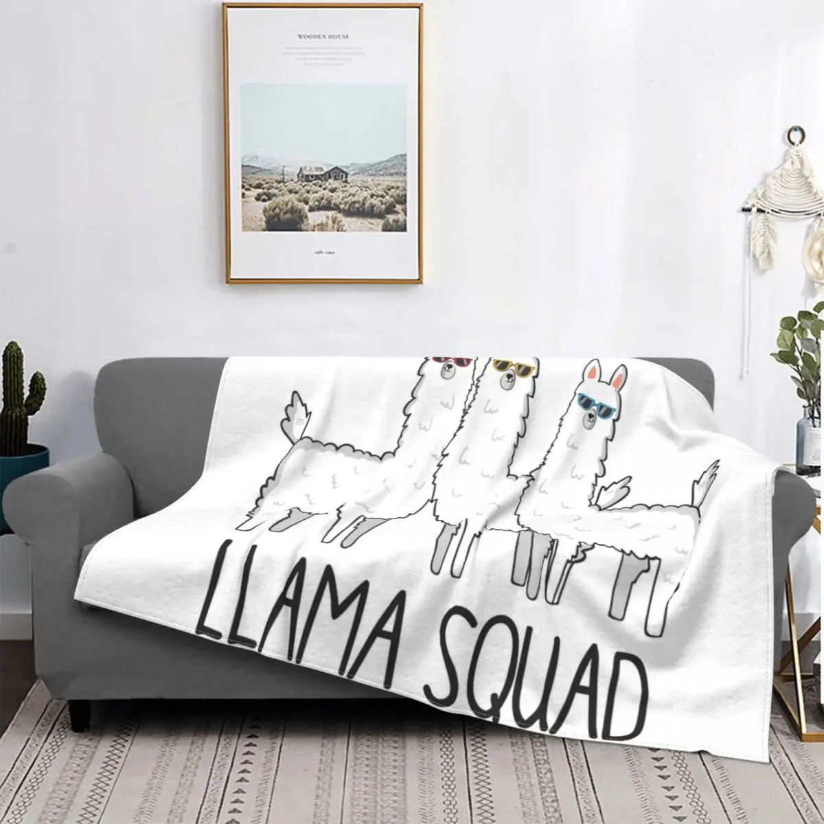 Веселое и милое Одеяло с рисунком Ламы и Альпаки, Фланелевое Летнее Согревающее Одеяло с животными, Покрывало для кровати на открытом воздухе