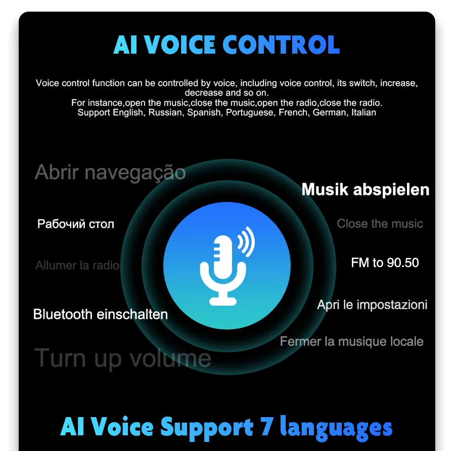 Видео с голосовым управлением WITSON AI на итальянском языке