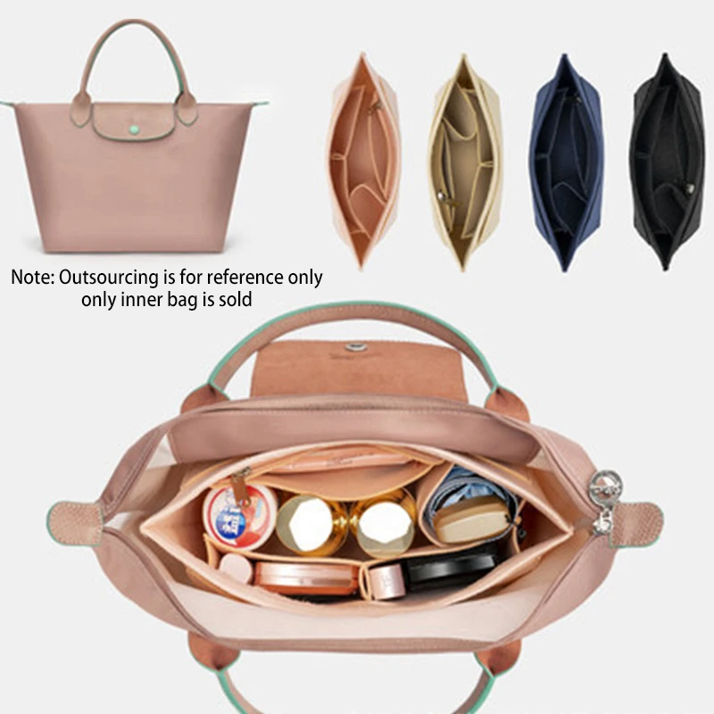 Внутренняя сумка из войлока 2023, Женская модная сумка с несколькими карманами, Косметический Органайзер для хранения Косметики, Сумки для багажа, Аксессуары