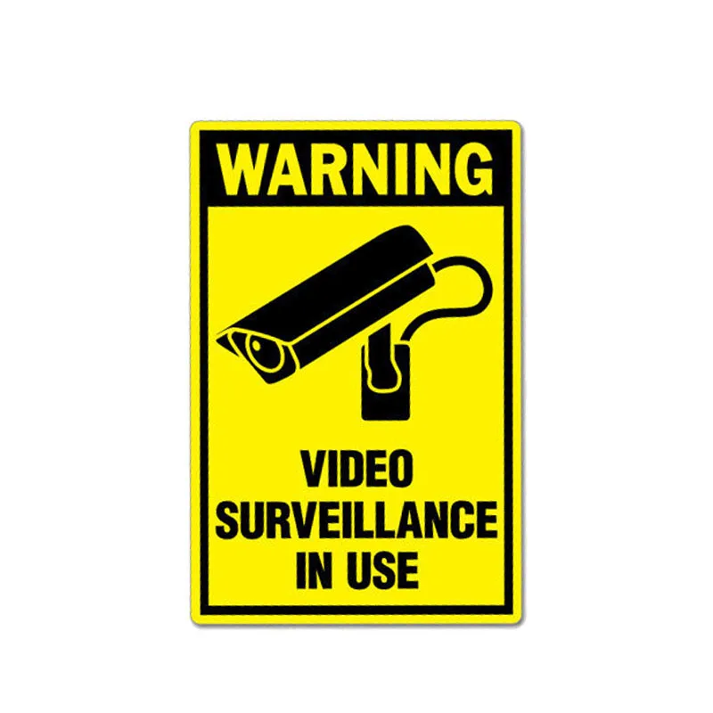 Горячая предупреждающая наклейка для видеонаблюдения на автомобиль KK виниловый автомобильный стайлинг аксессуары для ноутбуков ПВХ 12 см * 8 см