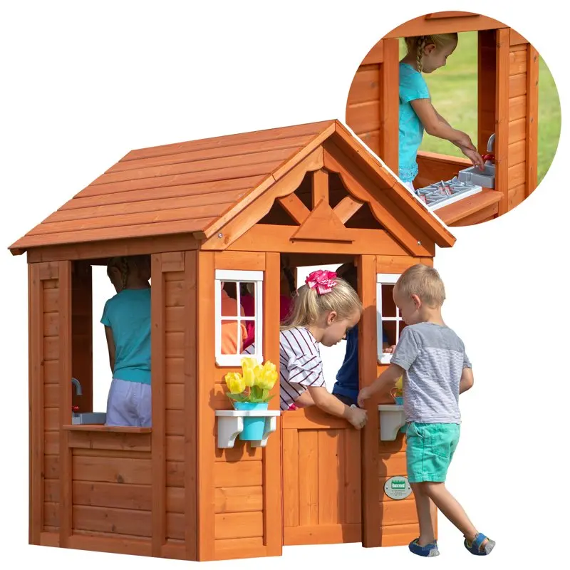 Деревянный игровой домик из кедра Тимберлейк для занятий спортом на открытом воздухе для девочек и мальчиков-подростков
