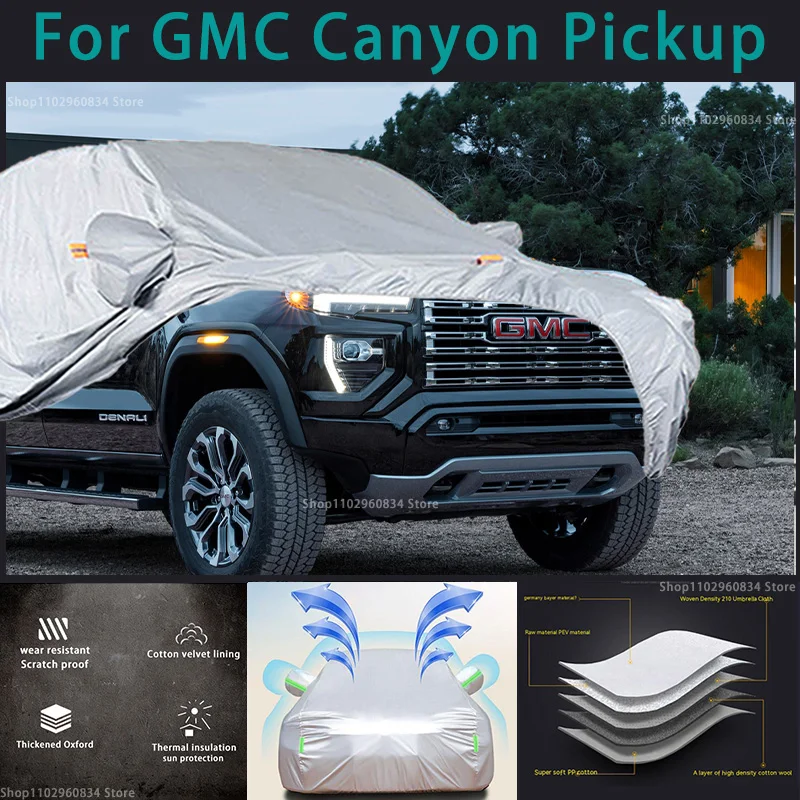 Для GMC Canyon 210T Водонепроницаемые чехлы для автомобиля, защита от солнца, ультрафиолета, Пыли, дождя, Снега, Защитный чехол для Авто