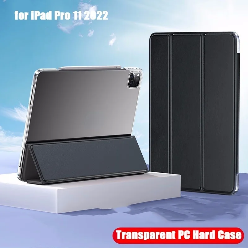 Для iPad Pro 11 2022 M2 4th 10th 10,9 Air 5 4 3 2 1 Mini 6 5 10,2 9th 8th 7th 9,7 6th 5th прозрачный Кожаный Чехол с Откидной Подставкой