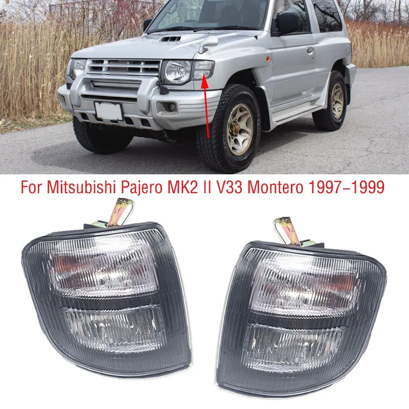 Для Mitsubishi Pajero MK2 II V33 Montero 1997 1998 1999 Боковой Габаритный Угол Переднего Бампера Автомобиля, Указатель Поворота, Лампа