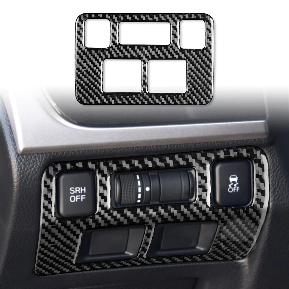 Для Subaru Forester 13-18 панель регулировки фар декоративная наклейка из углеродного волокна