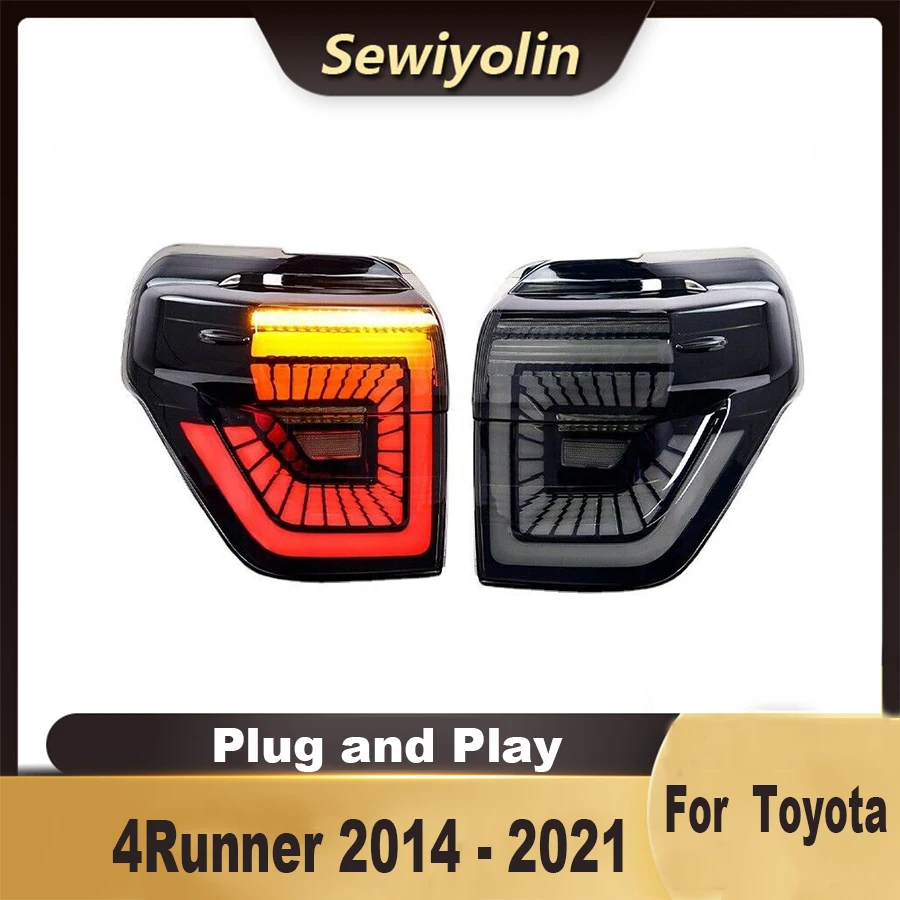 Для Toyota 4Runner 2014-2021 Автомобильные Аксессуары Пара Светодиодных Задних Фонарей В Сборе PNP Поворотная Сигнальная Лампа Подключи и Играй 12 В DRL Сигнал