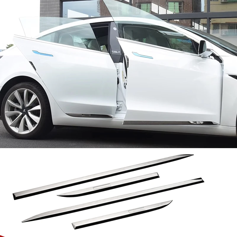 Защитные накладки на дверь автомобиля Подходят для модели Tesla 3/Y, защитные накладки на кромку двери, защищающие от царапин, накладка на наружные аксессуары