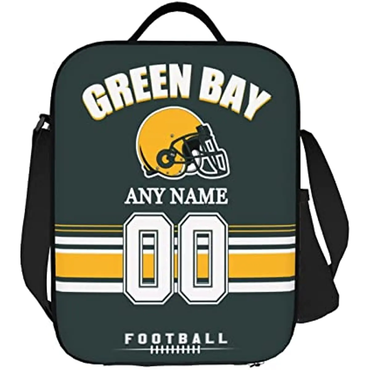 Изготовленный на заказ ланч-бокс Green Bay, сумка для ланча с регулируемым ремешком, Спортивная сумка для ланча, подарки для мальчиков, мужчин, женщин, сумка для ланча для детей, Бенто для пикника