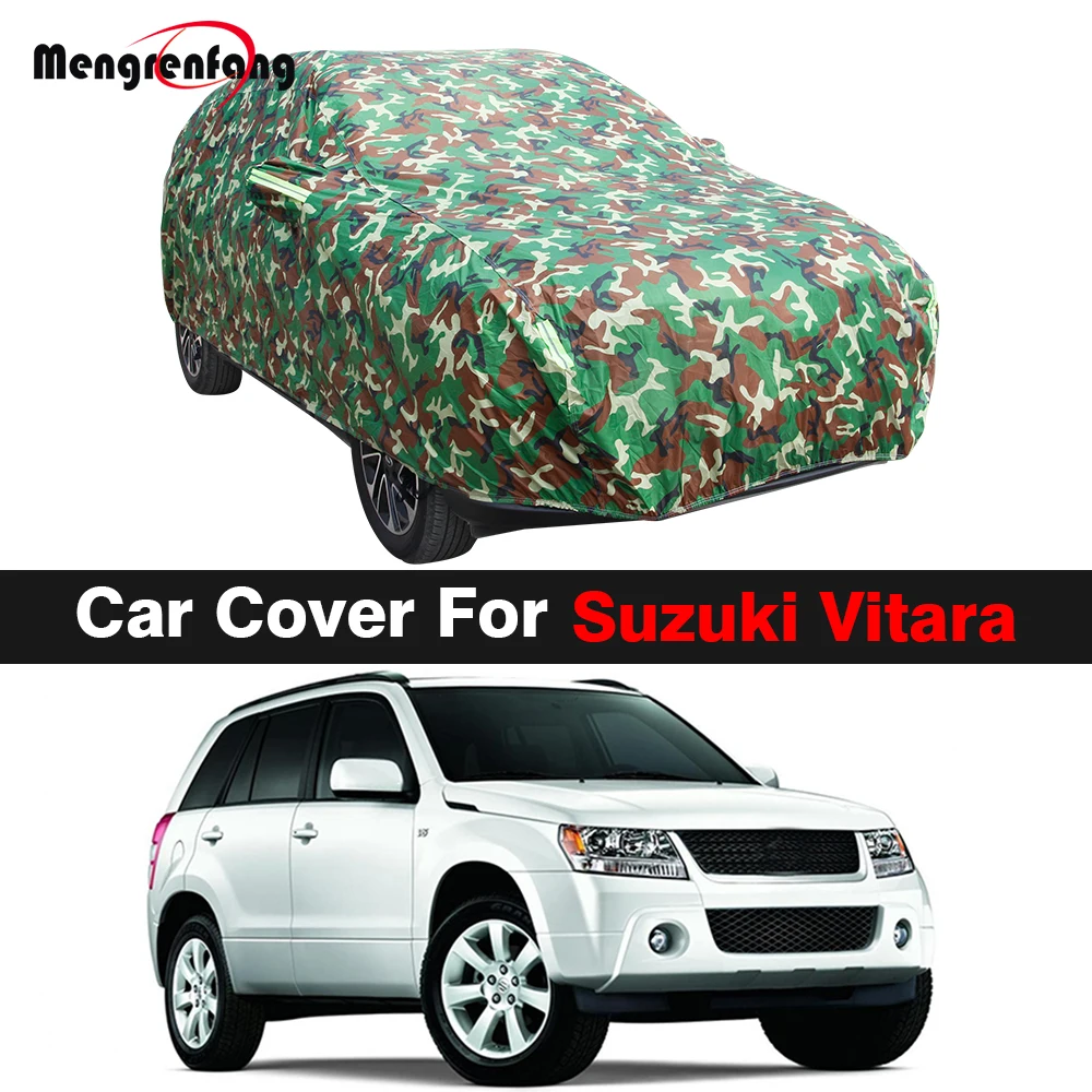 Камуфляжный автомобильный чехол для Suzuki Vitara Escudo Grand Vitara Auto с защитой от ультрафиолета, защита от дождя и снега, водонепроницаемый чехол