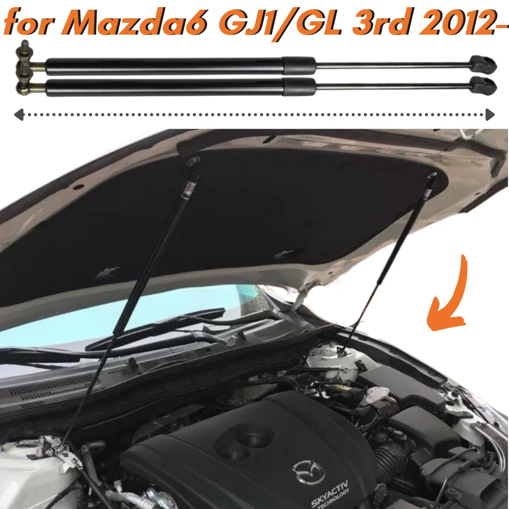 Количество (2) Стойки капота для Mazda 6 Mazda6 Atenza GJ1/GL 3rd 2012-настоящее время Газовые пружины Переднего капота Амортизаторы Подъемные Опоры